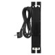 Power strip with surge protection (1800J) 2m 4 sockets, IEC protection black EMOS