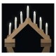 Christmas decoration "Candles", 2xAA, 29cm, 7 x LED, warm white, wooden, with timer, EMOS