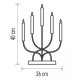 Christmas decoration "CANDLES" 2xAA, 40cm, 5 x LED, warm white, white, EMOS