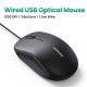 Wired USB Optical Mouse 1200 DPI, Black