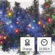 LED garland, 230Vac, 8m, 400 x LEDs, various colored LEDs, with timer, EMOS