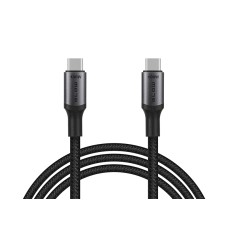 USB-C connector - USB-C 2.0 1.0m black braid 100W