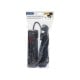 PR-370WSP/USB tinklo ilgintuvas 3 lizdai+USB su įžeminimu+jungiklis 1.5m BLACK 3x1.5mm