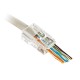 Telephone plug 8p8c (RJ45) pass-through pass-through