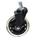 75mm rubber swivel wheel for an armchair with a spindle, load capacity 20 kg FOTK - 50