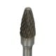 Arched rotary file for metal with a ball head RBF 8x18 6mm shank