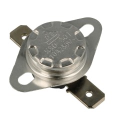 Bimetallic thermostat KSD301A-A314 NC 45°C 40°C 10A 250V AC metal fi 16x12mm with handle 6.3mm connectors horizontal bakelite