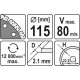 Deimantinis segmentuotas diskas 115 mm YATO