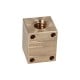 Right square bronze trapezoidal nut with holes QBF 20X4P