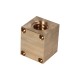 Right square bronze trapezoidal nut with holes QBF 30X6P