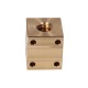 Right square trapezoidal bronze nut with holes QBF 16X4P