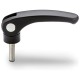 Eccentric clamping lever LAC.63-p-M6x50 - positioning without adjustment nut, pin with threaded shank with st