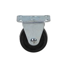 Fixed furniture wheel fi 40mm, rubber with mounting plate, load capacity 20 kg 2029 - 40x17