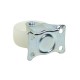 Fixed plastic furniture wheel fi 50mm with mounting plate, load capacity 50 kg 2043 - 50x20