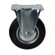 Fixed wheel fi 75mm rubber with mounting plate, load capacity 50 kg 4002 - 75x20