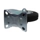 Fixed wheel fi 75mm rubber with mounting plate, load capacity 50 kg 4002 - 75x20