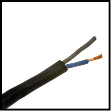 H05RR-F(OW) cable 3x1.5 3m with uni-schuko angled plug, black