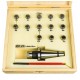 Set of collets ISO40-ER20, collet chuck 1pc, ER20, KPL13, 0.5-13mm, ER20C wrench 1pc, in a wooden box