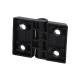 Black metal hinge for profiles 30 53x40mm