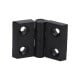 Black metal hinge for profiles 40 63x45mm