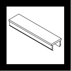 Blanking profile for cables - gray, aluminum - 40-10, 45-10 and 50-10 - 1m