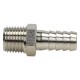 Threaded Christmas tree connector for hose fi 10 mm, R 1/4 GZ, nickel-plated brass, conical thread