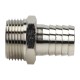 Threaded Christmas tree connector for hose fi 25 mm, R 1 GZ, nickel-plated brass, conical thread
