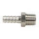 Threaded Christmas tree connector for hose fi 8 mm, R 1/4 GZ, nickel-plated brass, conical thread