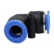 Pneumatic angle plug connector, for 4 mm hose, plastic