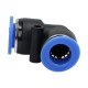 Pneumatic angle plug connector, for 4 mm hose, plastic