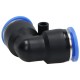 Pneumatic angle plug connector, for 4 mm hose, plastic