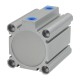 Compact pneumatic actuator CQ2B-50X50-D