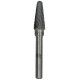 Conical metal rotary file with a spherical face KEL 6x16 shank 6mm