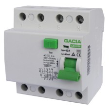 Residual current circuit breaker 25A, 30mA, 4 poles type A