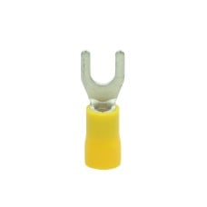 M4 spade terminal insulated KWIM4Y yellow straight for 4÷6mm2 cable tin-plated crimped