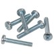 Metal screw DIN 7985 M10x40 galvanized white (100 pcs.)