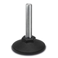 Non-swinging foot LX.30-SW17-M6x24-HS - technopolymer base, steel pin with a hexagon socket at the upper end