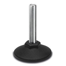 Non-swinging foot LX.30-SW17-M6x34-HS - technopolymer base, steel pin with a hexagon socket at the upper end