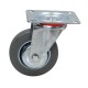 Swivel wheel fi 100mm rubber with mounting plate, load capacity 70 kg 4021 - 100x30