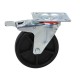 Swivel wheel fi 125mm plastic with a brake with a mounting plate, load capacity 130 kg 4083 - 125x37