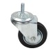 Swivel wheel fi 85mm rubber with threaded pin, load capacity 60 kg N184085