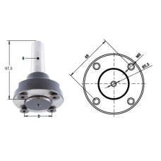 Saw holder - round shank - 183.410 - 183.410.30 S20 D30 L97.5 4/M6/48