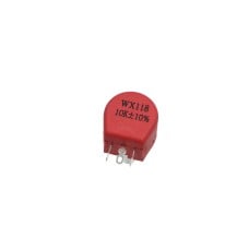 Potentiometer WX118-10k, 10kohm, linear, 10%, 2W, axis fi 6.00mm, 24mm, single-turn Omter