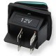 Key switch (rocker) A-603 green, LED backlight 12-24V