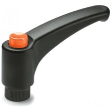 Adjustable handle ERX.30 B-M4-C2 - brass insert, orange threaded hole