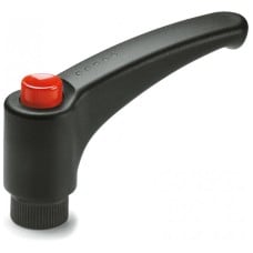 Adjustable handle ERX.30 B-M5-C6 - brass insert, red threaded hole