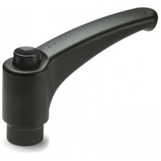 Adjustable handle ERX.63 B-M6-C1 - brass insert, black threaded hole