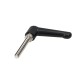 Adjustable lever GN 303.1-63-M8-50-SW-O - with threaded pin black