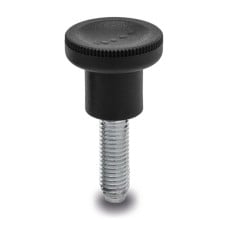 Knurled knob EKK.25-p M8x30-C1 - black threaded pin