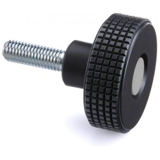 Knurled knob MBT.40 p-M8x16-C3 - threaded pin made of galvanized steel, gray